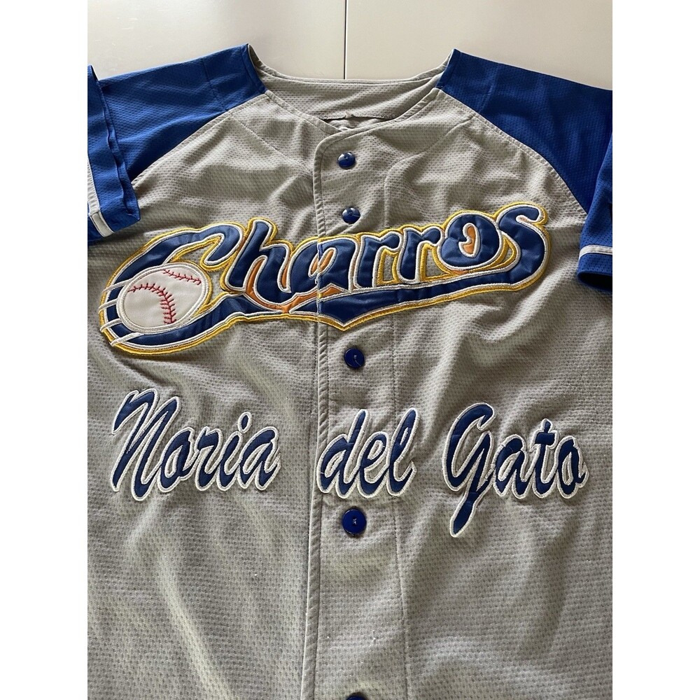 Large Double-Sided Charros #12 Baseball Jersey with Embroidery and Patching